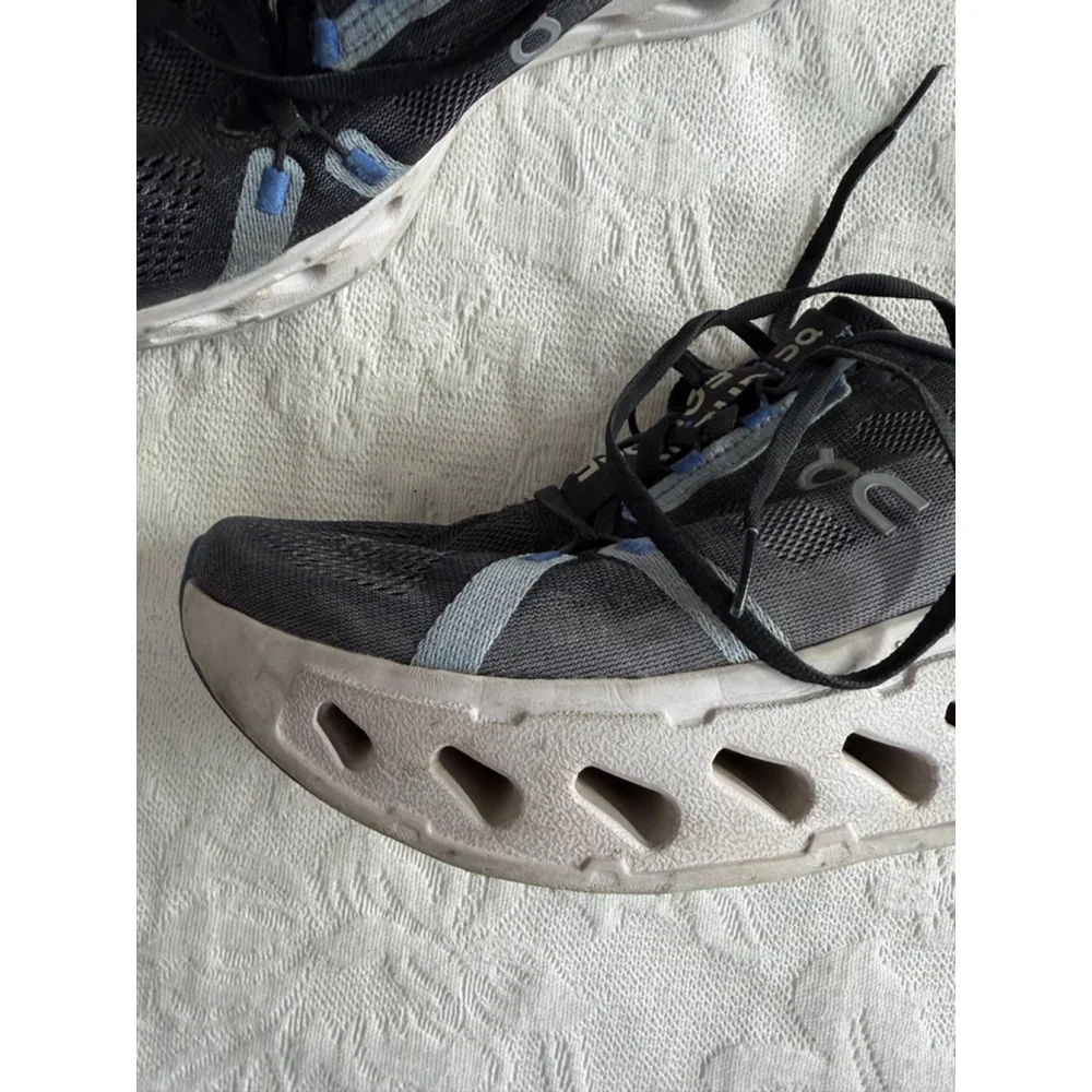 Men's On CloudTec Phase Black Blue Athletic Shoes Size 10
